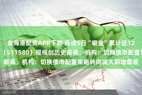 金海港配资APP下载 连续5日“吸金”累计近12亿元，国债政金债ETF（511580）规模创历史新高，机构：切换债市配置策略转向减久期增票息