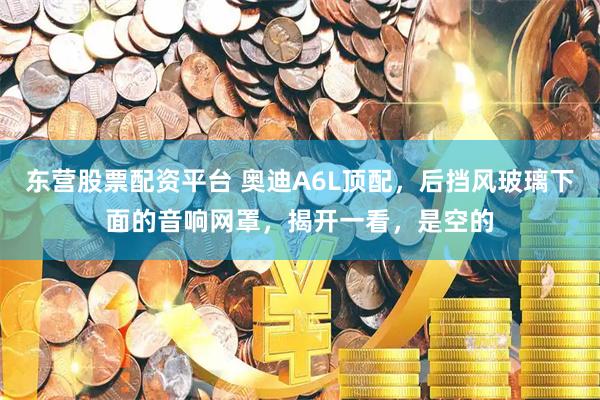 东营股票配资平台 奥迪A6L顶配,后挡风玻璃下面的音响网罩,揭开一看,是空的